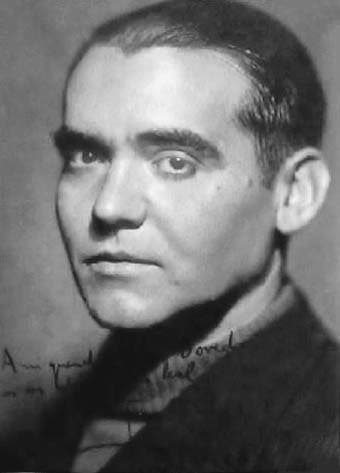 Retrato de Lorca dedicado al escritor Xavier Bóveda, 1933