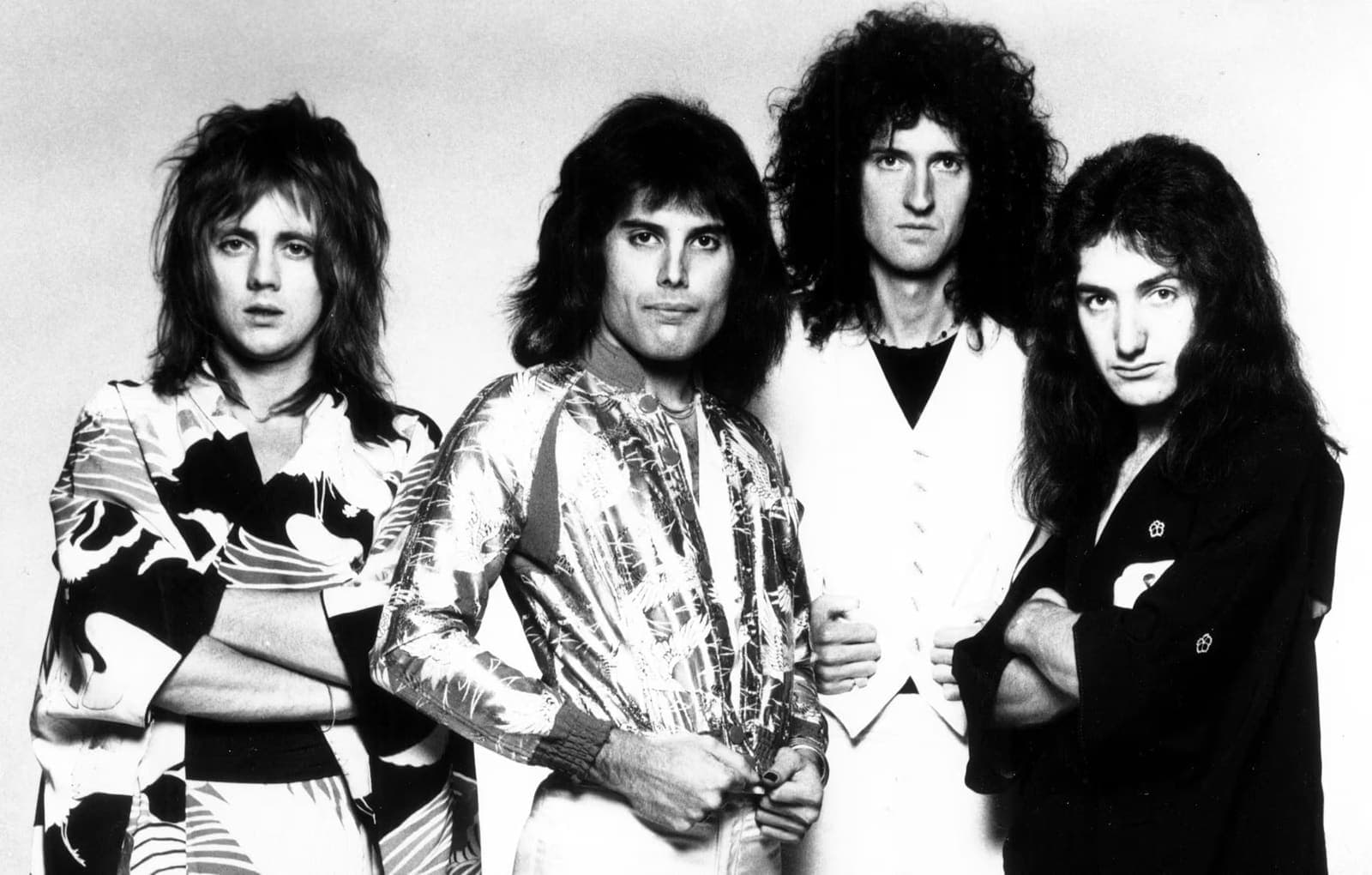 Foto promocional de Queen en la era de A Night at the Opera, 1975