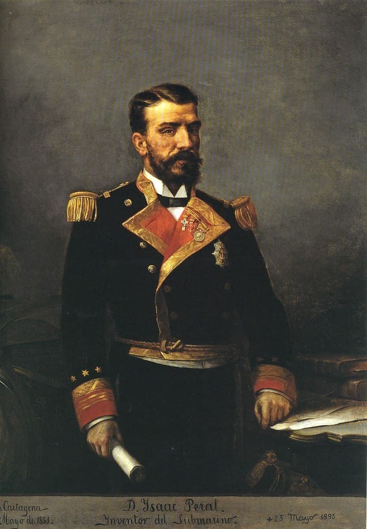 Retrato de Isaac Peral por Manuel Ussel de Guimbarda