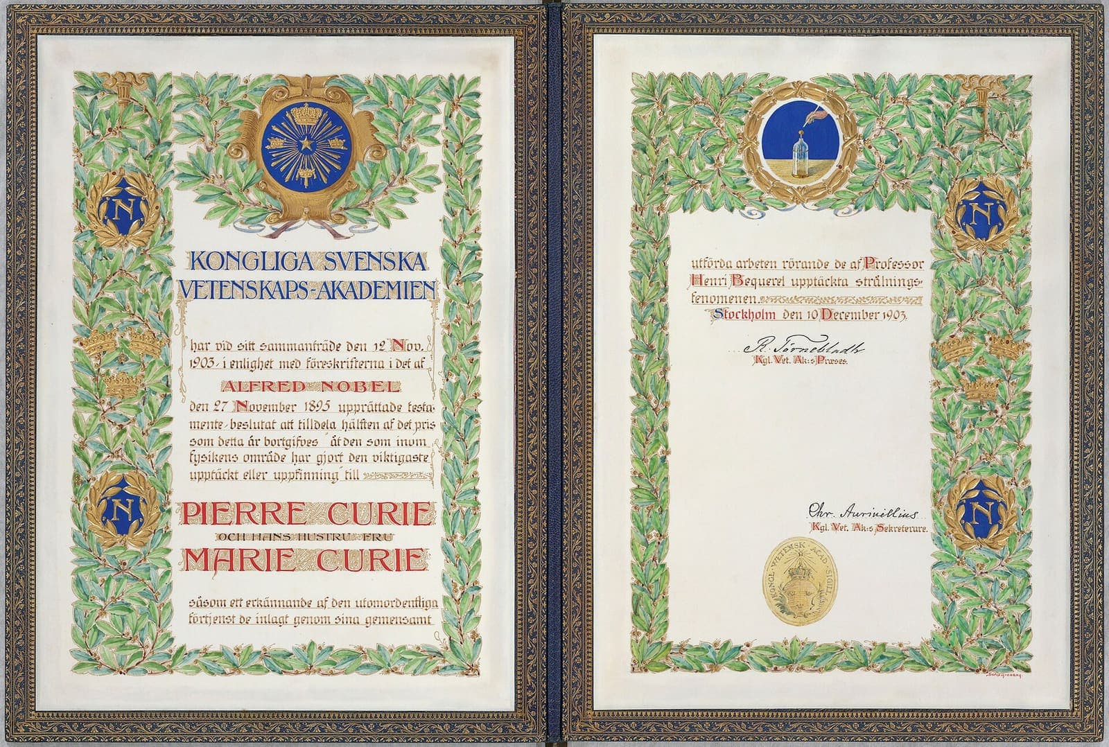 Pierre y Marie Curie en la época del primer Nobel