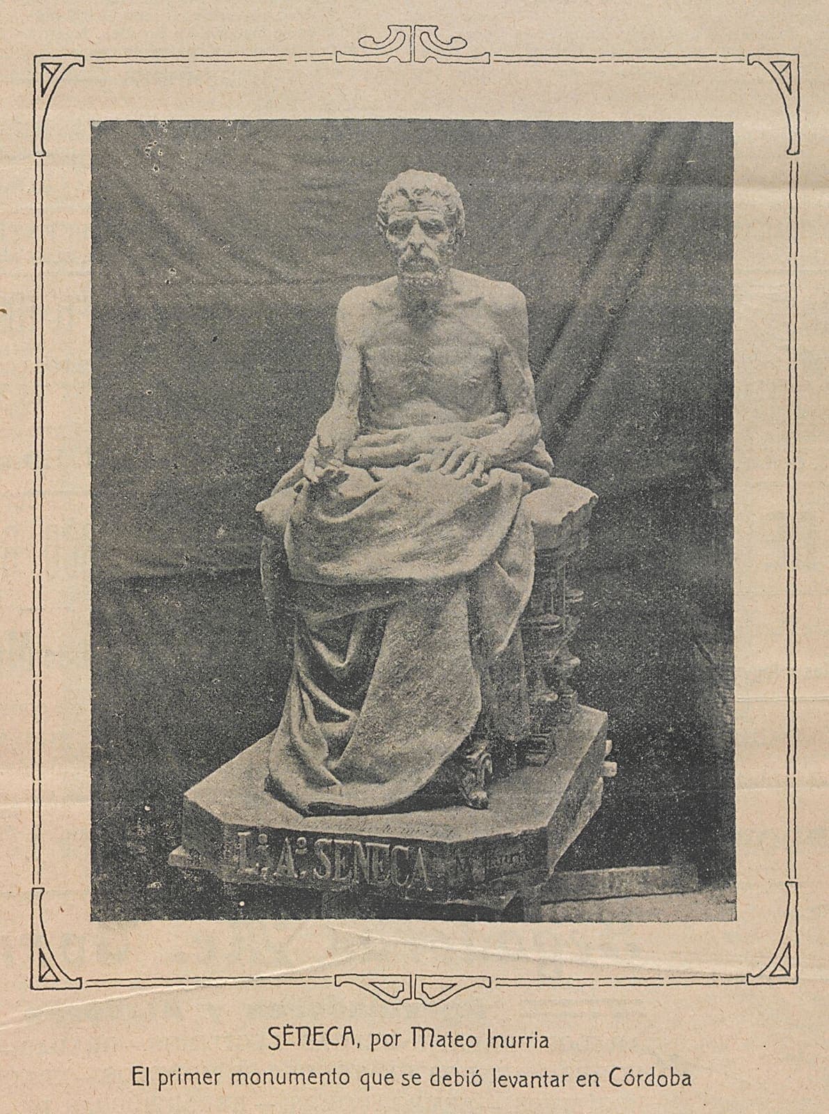Estatua de Séneca por Mateo Inurria, Córdoba
